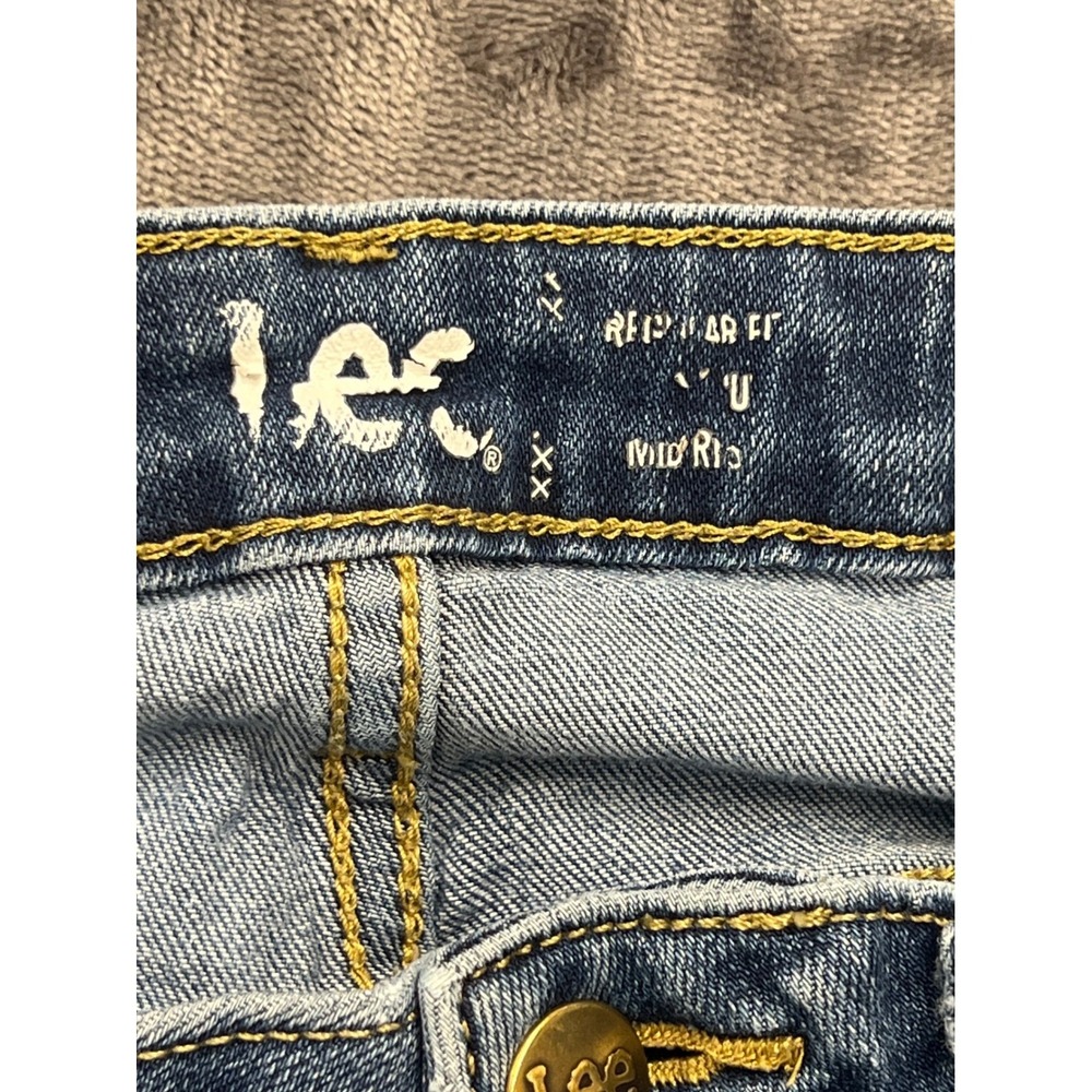 Lee Regular Fit Mid Rise Bootcut Jeans Womens 8M Blue Medium Wash Stretch Denim - Picture 7 of 10